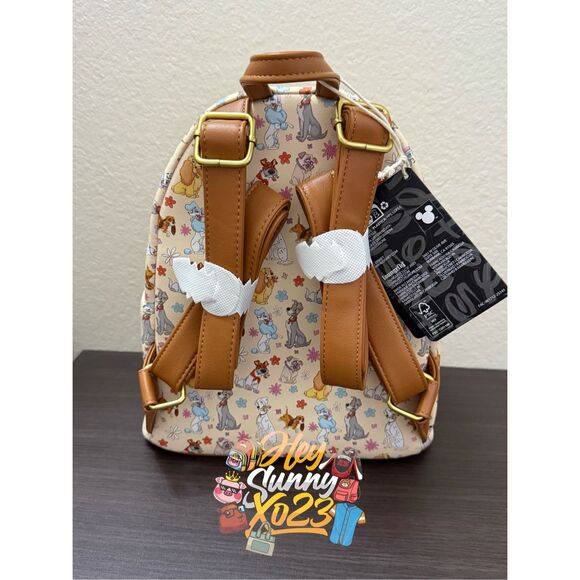 Loungefly Disney Dogs Floral Mini Backpack - Picture 2 of 5
